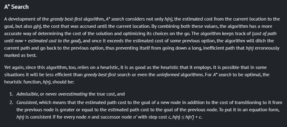 ZERG220145's tweet photo. Day 9: Today I learned greedy best first search and A* search, speed vs. optimality! Greedy chases the goal fast, A* finds the smartest path. 🔍 #LearningUtsav2025 #FestivalOfLearning #LUD9 #AI #CS50
@learning_utsav https://t.co/CiYw8mKSig