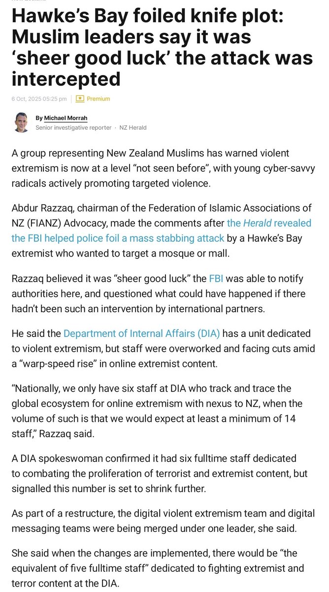 rugbyintel's tweet photo. What I'd say to you is, our funding cuts have twice forced the removal of agents tracking online extremism, but there's a silver lining. A terrorist attack did wonders for Ardern's polling, fingers crossed 1 can do the same for me.
#LyinLuxon #WorstPMEver #WorstGovEver #NZpol https://t.co/BO02qOPaPh
