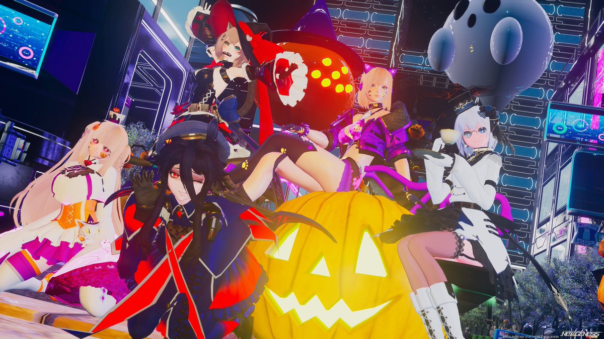 kazamidori_nico's tweet photo. #NGSHeadlineSS
チームメンバーで集まってハロウィンss!シーズナルイベントも頑張るぞー!トリックオアトリート!クレスキューブくれなきゃアフターブラストぶっぱなします!!!!!👻🍭🎃 https://t.co/76B6334zmb