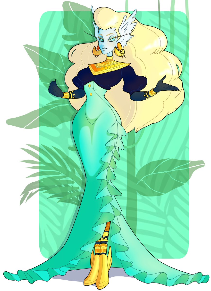 Judasu_'s tweet image. Hey I'm just happy I managed to finish something for once. 

Her name is Marigold. She runs a flower boutique idk
