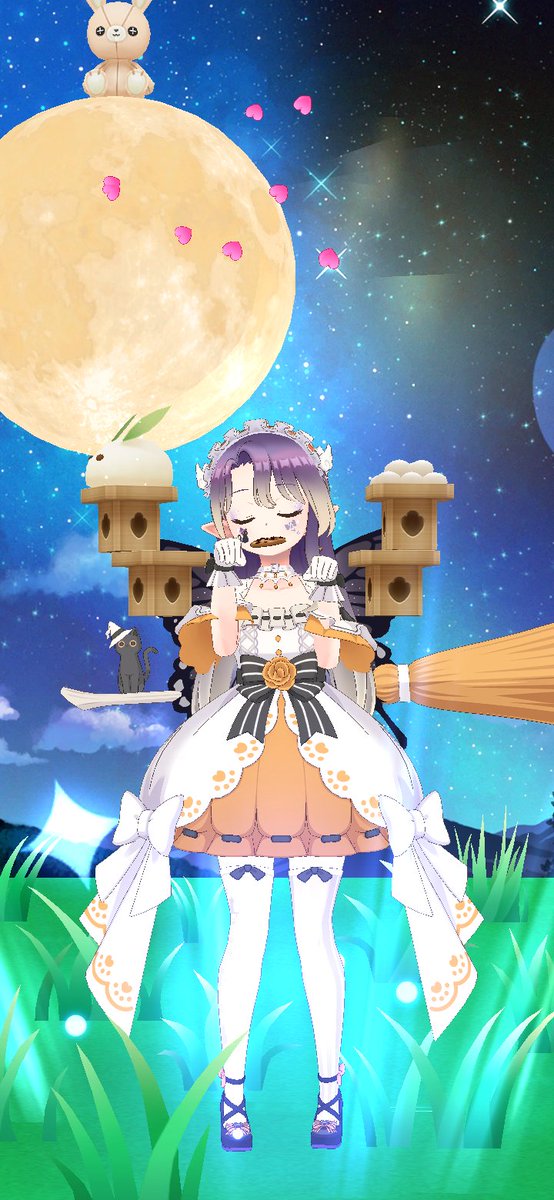 Miyu_chan06's tweet photo. @SkyringTV had the idea that it looks like I am being sucked in by the UFO 🛸🌪
<simply vacuum on>
🌕so funny!^^
✮.•Thank you for this wonderful experience!૮Ӝა๋࣭⋆
#REALITY_MoonViewing https://t.co/CzXXvsHq0G
