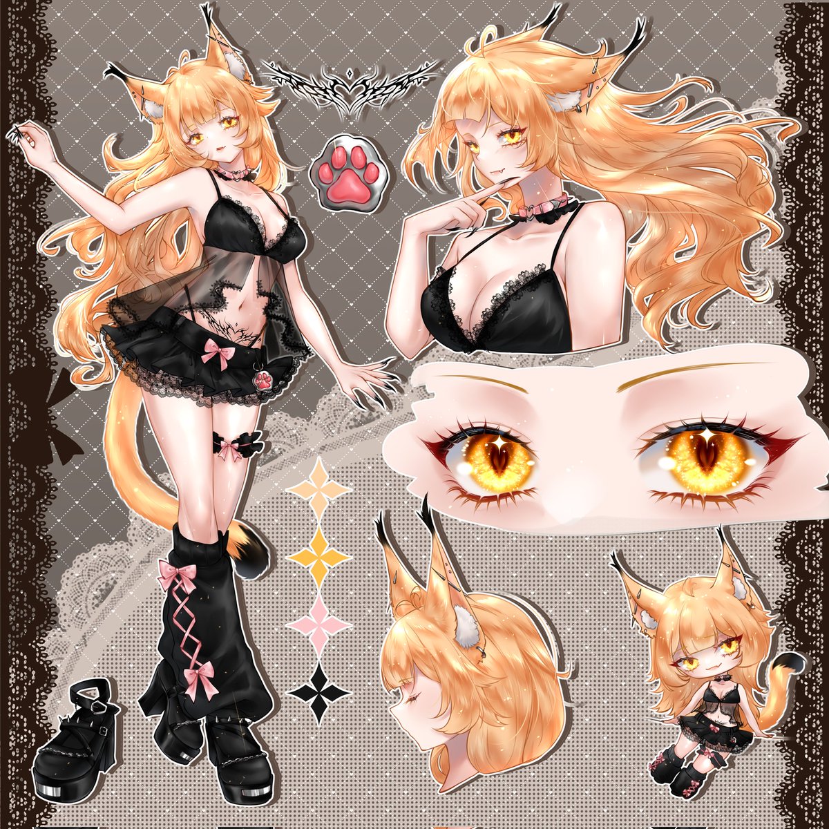 shiraishi_yoki's tweet image. Reference sheet for @HikariAmitsu 💛
Thanks for ordering from me &amp;lt;3 
.
.
#reference #referencesheet #ref #oc #anime #animeoc #art #animeart #vtuber #vtuberoc #characterdesign