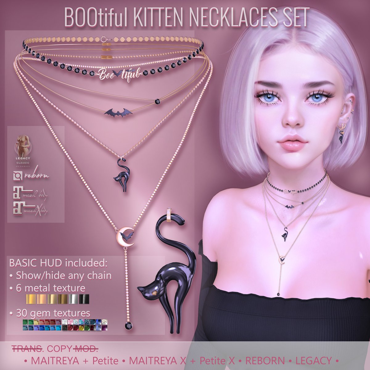 KawaiiFeedSL's tweet photo. AvaWay: BOOtiful Kitten Necklaces Set @ Fameshed〡Taxi: https://t.co/j1IWFeFEnN
#SecondLife #avaway #fameshed #slevent #slcontent #kawaiifeed https://t.co/9WuYabe8xB