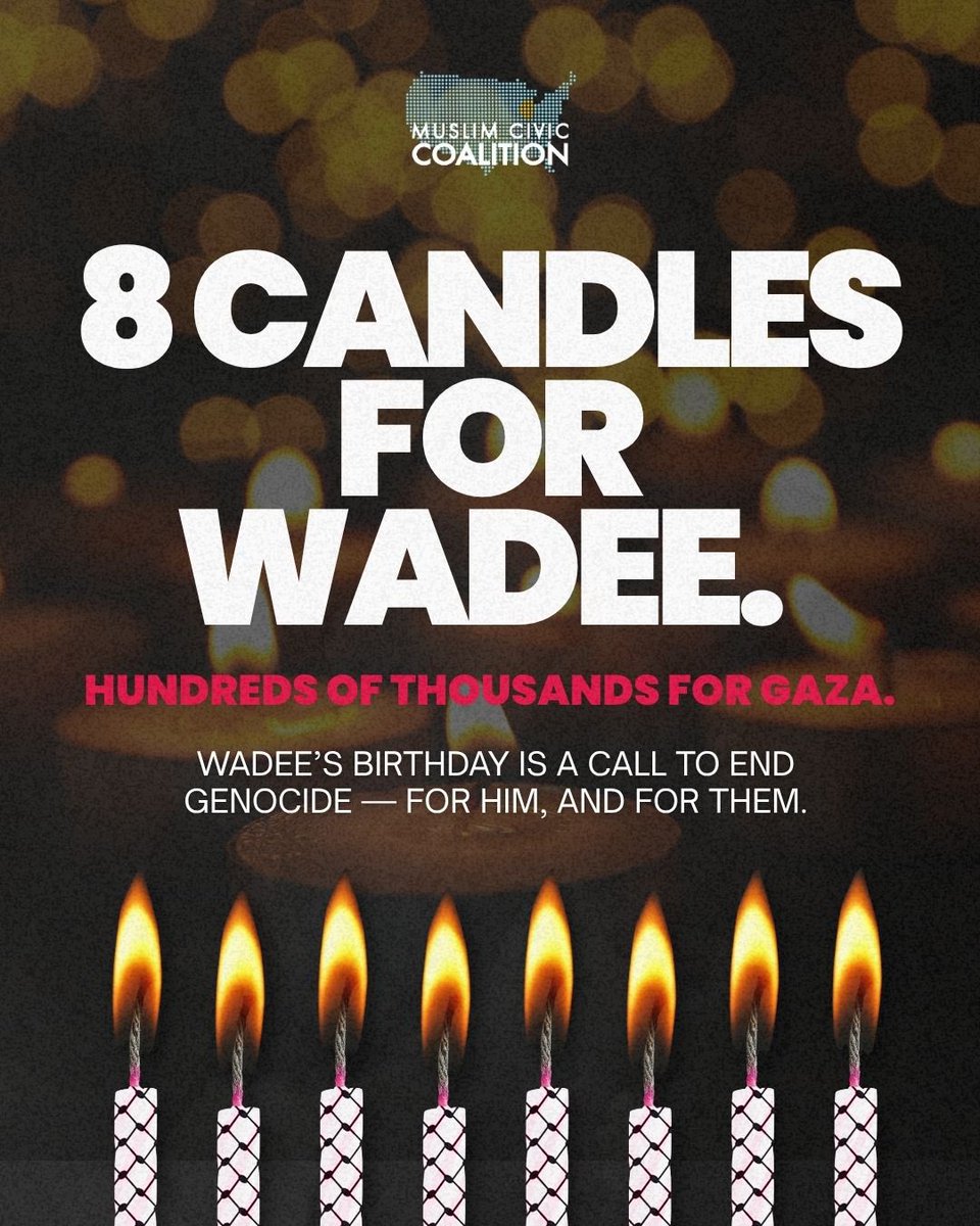 MCivicCoalition's tweet photo. Today, Wadee AlFayoumi should be turning 8. He was Palestinian. Muslim. American.
Visit https://t.co/jjhyaHaZG0 and share his story to help end hate and genocide.
#JusticeForWadee #EndDehumanization #ForWadee #MuslimCivicCoalition https://t.co/Bav8RHEVvx