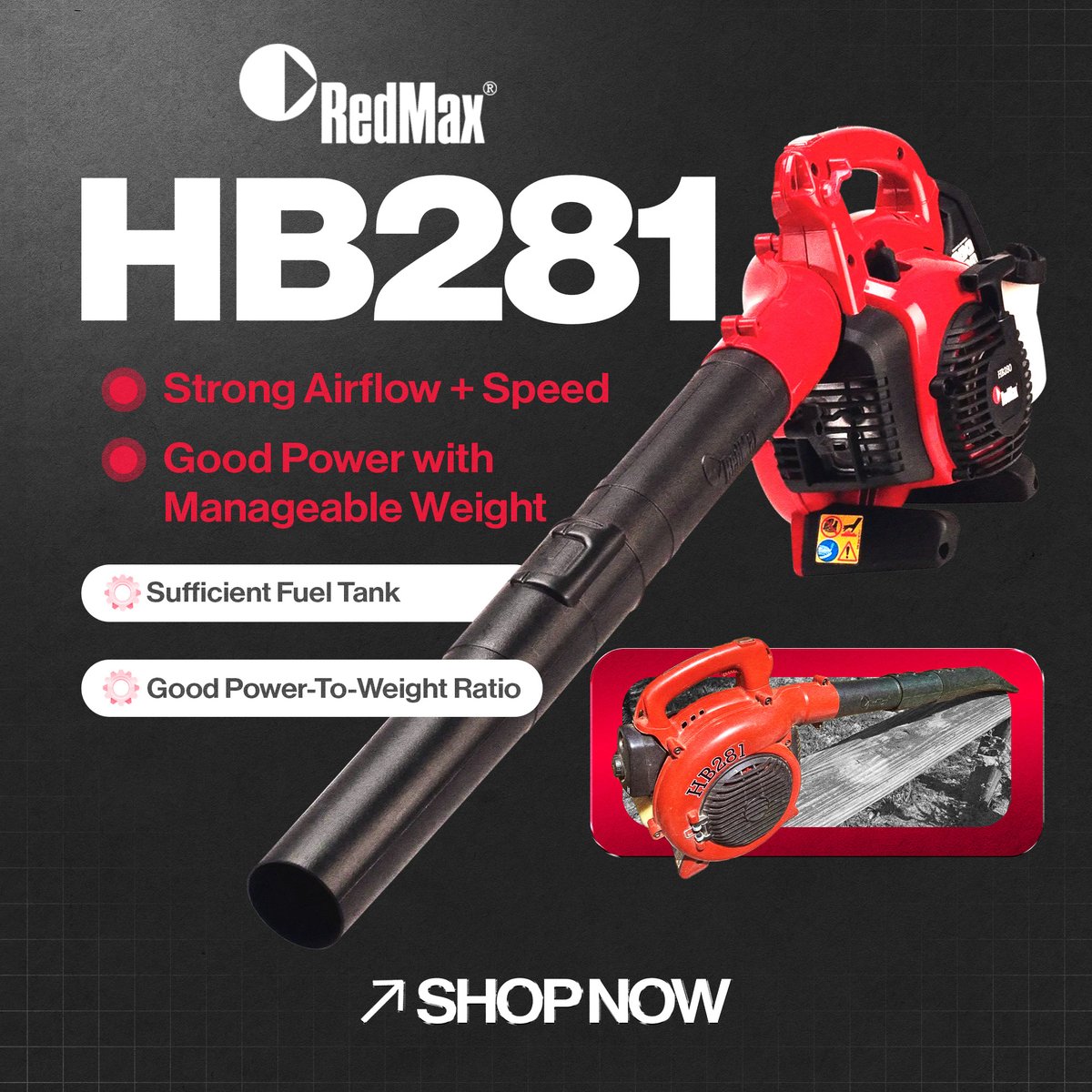 My_Lawn_Mower's tweet image. 💨 Meet the go-to handheld blower for professional landscapers. 😎 The #RedMax #HB281 provides the reliable performance and powerful airflow your crew needs for quick cleanups and detailed work. It's the durable workhorse that shows up every day, ready to perform. 💪

Visit 🔗
