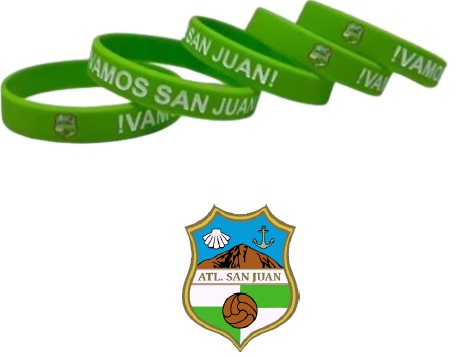 Ya han llegado las pulseras del Atlético San Juan. Si quieres adquirir alguna/s puedes preguntar en la cantina del campo. #elclubquequeremoshacer 🤍💚⚽❤️
