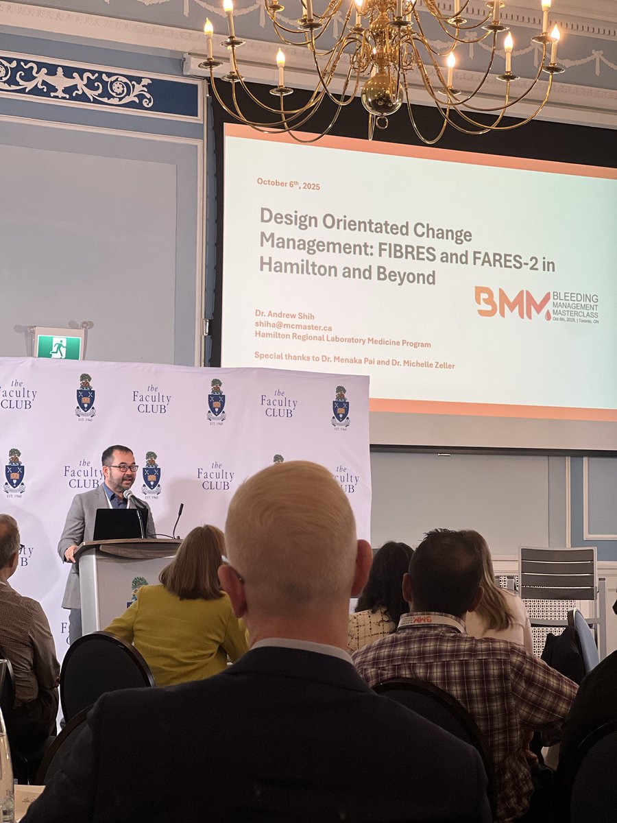 BMMTalks's tweet photo. Dr. Andrew Shih from  @HamHealthSci is here to talk about change management, his framework, and the changes his team has implemented after #FIBRES and #FARES-II 

#BleedManagementMasterclass #BMM #EvidenceToPractice https://t.co/QqkjR4gMWG