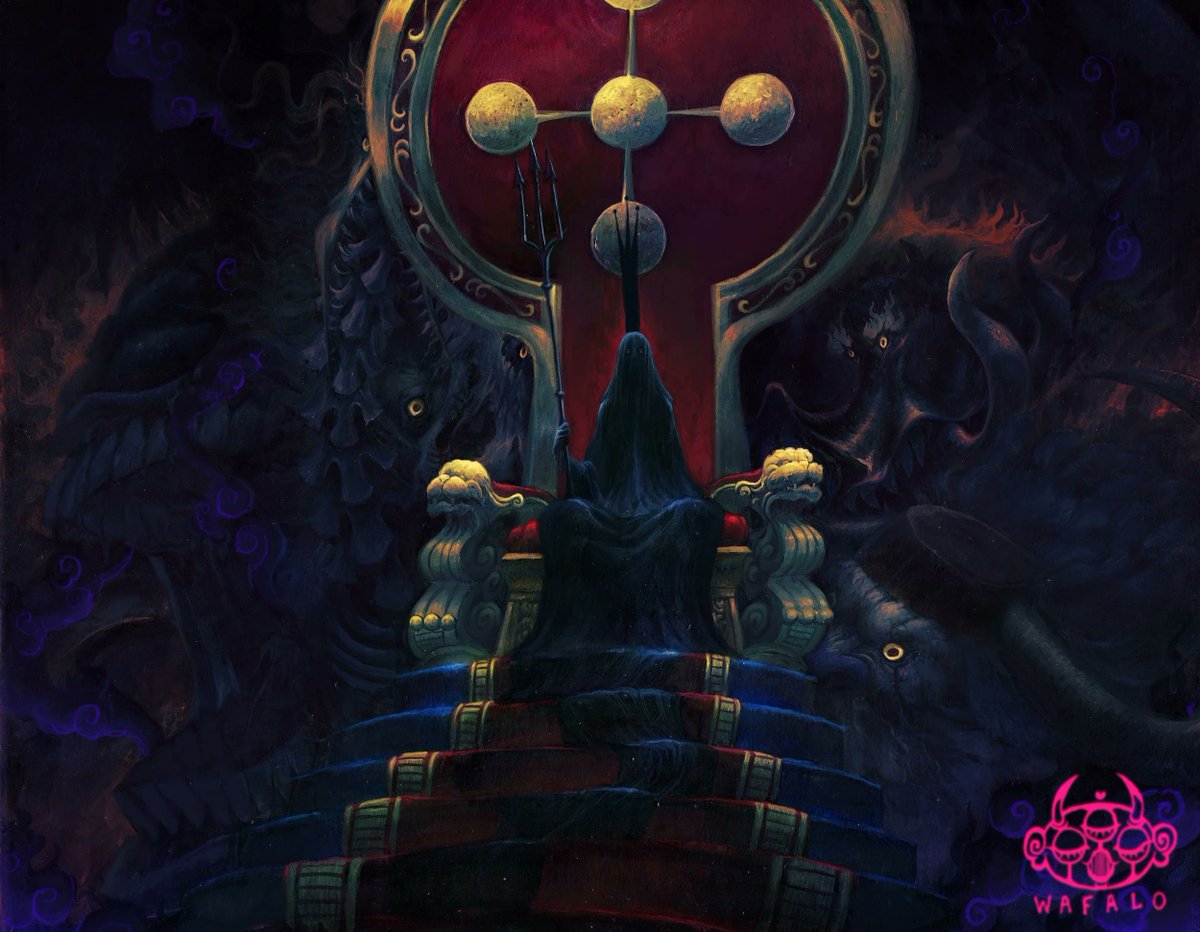 awfulowafalo's tweet image. IMU, SUPREME RULER; acrylic on 16"x20" canvas.