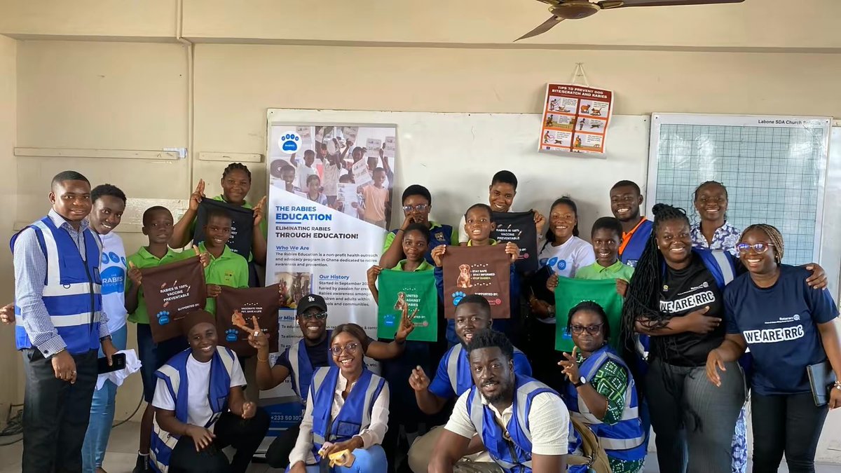 Rotaract RRC with The Rabies Education set out to take action for Rabies elimination, a preventable yet incurable disease 🦠
The project aimed to educate the Junior High Pupils of Labone SDA School on everything Rabies; types, symptoms, prevention, vaccination, the important fact