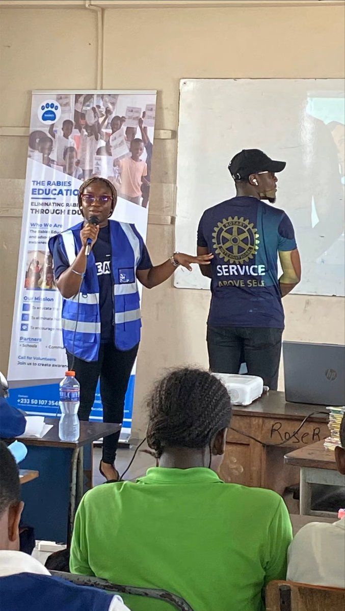 RRCRotaract's tweet image. Rotaract RRC with The Rabies Education set out to take action for Rabies elimination, a preventable yet incurable disease 🦠
The project aimed to educate the Junior High Pupils of Labone SDA School on everything Rabies; types, symptoms, prevention, vaccination, the important fact