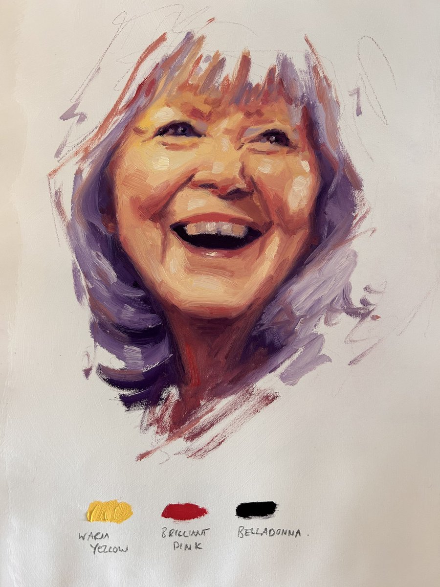 RIP Dame Gilly Cooper, what a romp of a life she had! Painted her in appropriate colours of Warm Yellow, Brilliant Pink and Belladonna Purple! #DameJillyCooper #JillyCooper #rivals