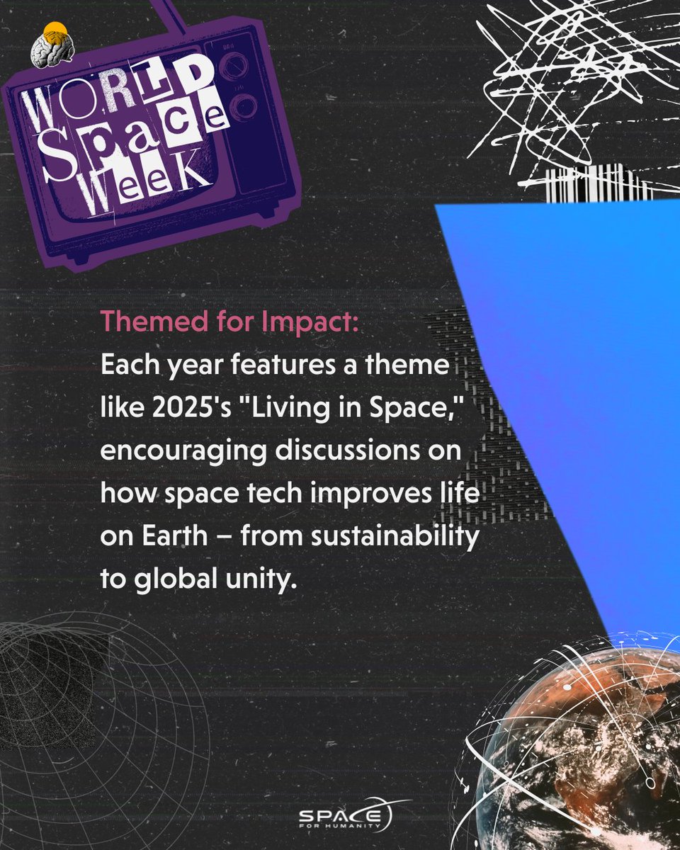 SpaceHumanity's tweet image. Day 3 of World Space Week: A Journey Through Time! ⏳🪐

Did you know World Space Week has roots dating back to 1980? It started as &quot;Spaceweek&quot; in Houston, celebrating the Moon landing from July 16-24, organized by visionaries like Ernie Hillje and Troy Welch.

By 1999, it had…