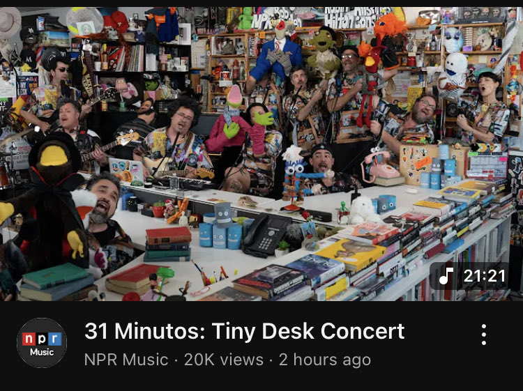 Tiny Desk de 31 Minutos. Ese es el tweet.