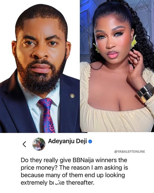 yabaleftonline's tweet photo. "Do they really give BBNaija winners the price money" – Lawyer, Deji Adeyanju asks after Imisi goes home with N150M from the just concluded season 10 https://t.co/sPMKDUP7Cv