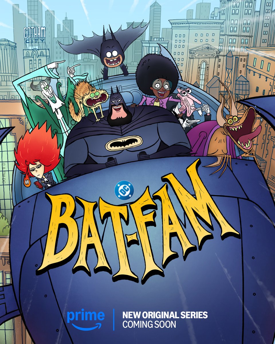 AmazonMGMStudio's tweet photo. All aboard the Batmobile! Bat-Fam, a new original series arrives November 2025 to Amazon Kids and @PrimeVideo. https://t.co/9oXrc5tMEo