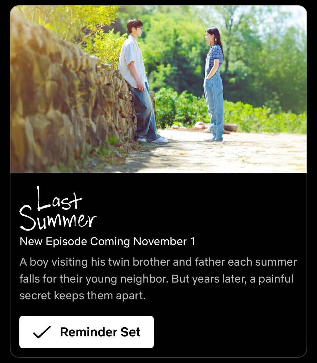 hyungnimkd's tweet image. #LastSummer will be available for streaming on Netflix starting November 1.
Starring #LeeJaeWook & #ChoiSungEun 🤍