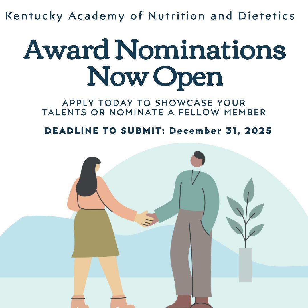 🟦 KAND Awards: Nominations OPEN! 🏆 Nominate yourself or a fellow member 📅 Deadline: December 31, 2025 🔗 Link in bio or visit: buff.ly/ymgjwAa ✨ Celebrate excellence in nutrition &amp; dietetics!