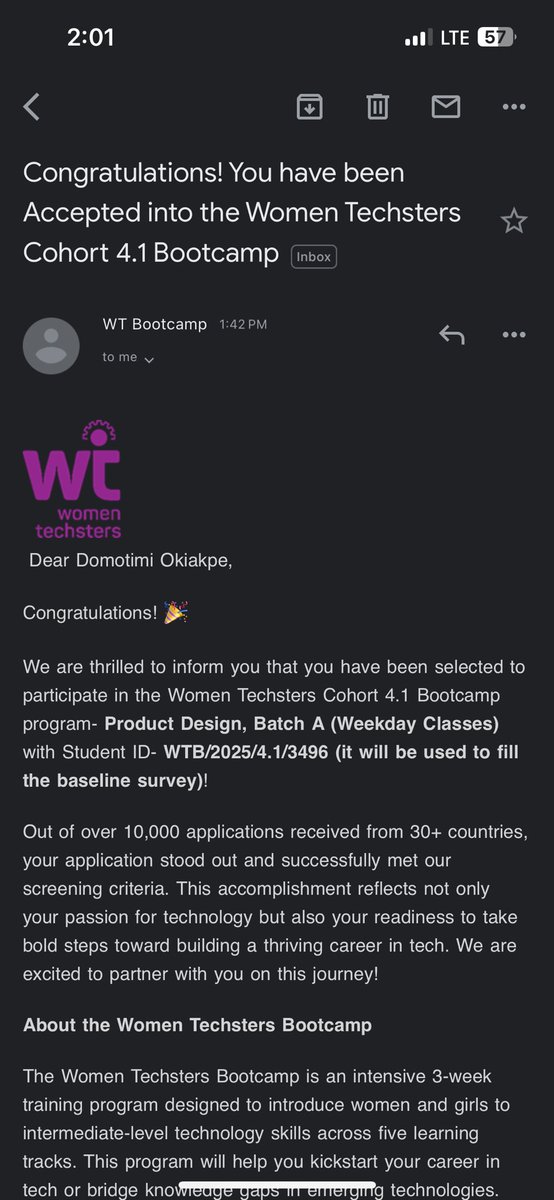 Domotimi22's tweet photo. Back and Better 💪
It’s a privilege to be accepted, Thank you @Tech4DevHQ 

#WomenTechsters #WTBootcampCohort2025 #AIForHer https://t.co/cqhdFgrY91