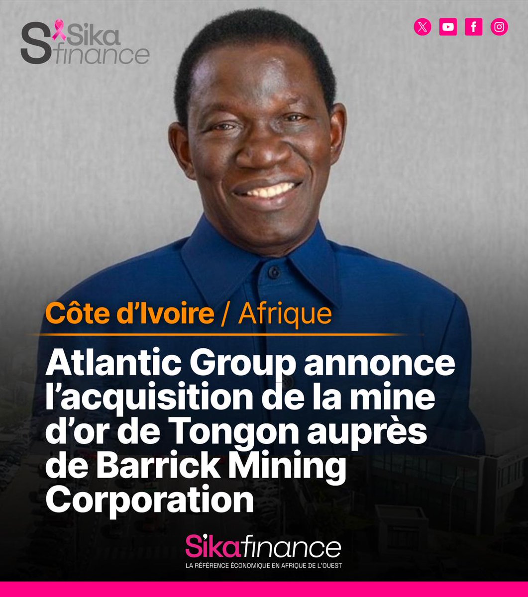 Atlantic Group a annoncé la signature d’un accord avec <a href="/barrick_mining/">Barrick Mining Corporation</a> pour l’acquisition de la mine d’or de Tongon, dans le nord de la Côte d’Ivoire, marquant le premier transfert d’un actif aurifère mondial à un industriel local ivoirien.