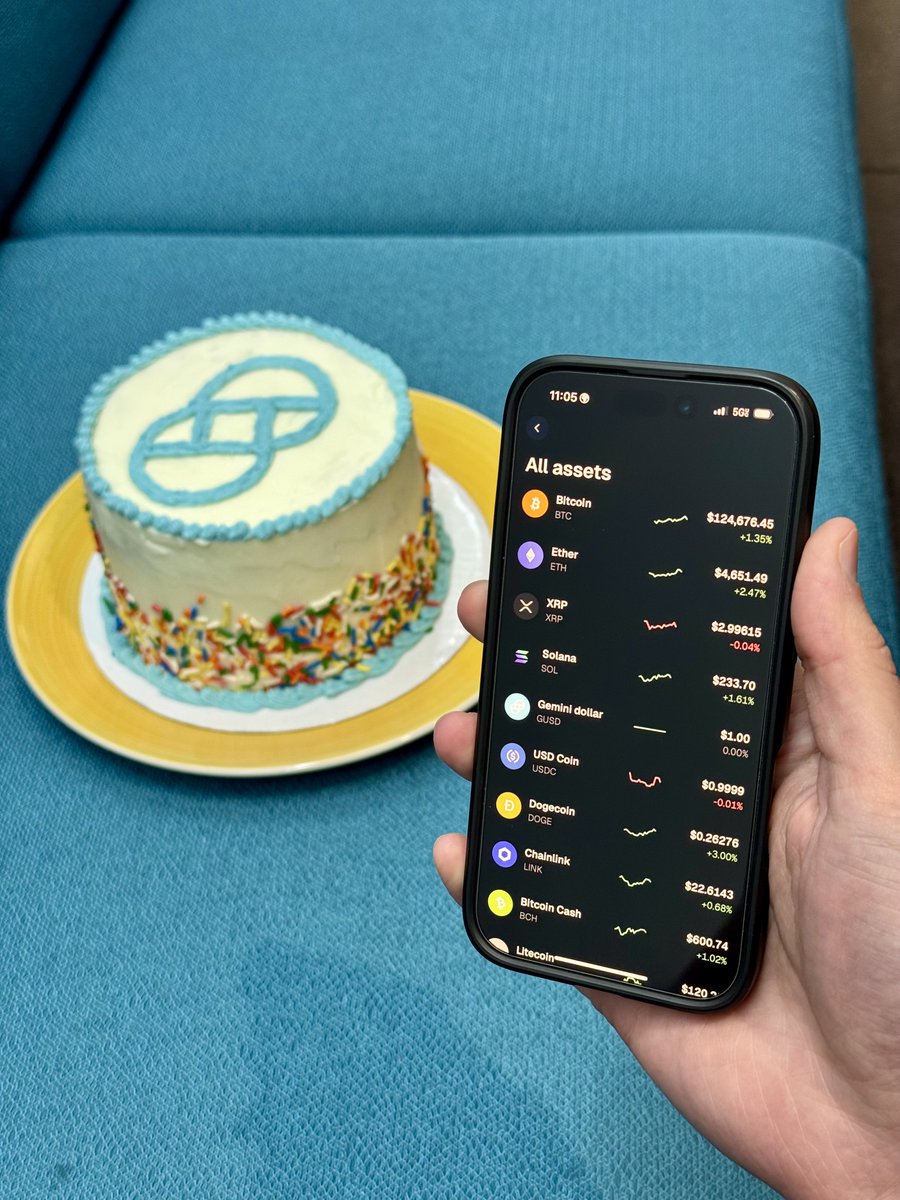 Gemini turns 10 years old today 🎂

We’re giving away 5 SOL ($1,170) to one Gemini user to celebrate

The winner will be selected and notified on October 7

Like this post and follow to enter ✅