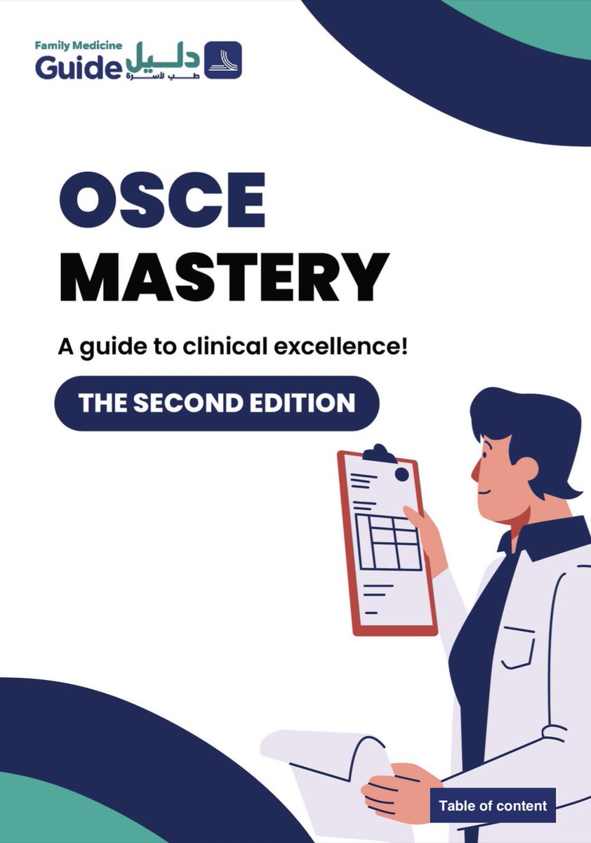 يسعدنا أن نهديكم النسخة الرقمية الثانية من كتاب الأوسكي ماستري من دليل حيث تحتوي على أكثر من ٢٤٠ موضوع مختلف✨!

بالإضافة إلى قسم جديد Mock OSCE حيث يمكن للطبيب تقييم مهاراته الإكلينيكية الذاتية 

𝐃𝐚𝐥𝐞𝐞𝐥𝐅𝐌 𝐎𝐒𝐂𝐄 𝐌𝐚𝐬𝐭𝐞𝐫𝐲 𝐁𝐨𝐨𝐤 
𝐀 𝐆𝐮𝐢𝐝𝐞 𝐭𝐨