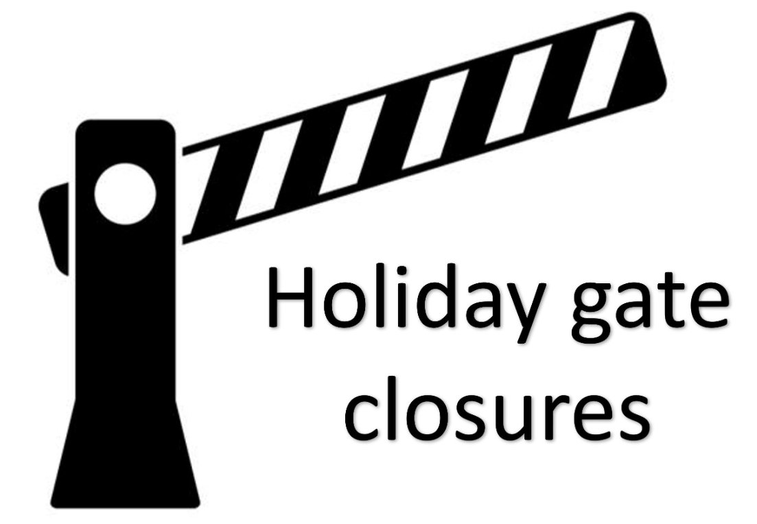 Gates 4 and 6 will be closed Oct. 10 for the post training holiday and Oct. 13 for the Columbus Day holiday.