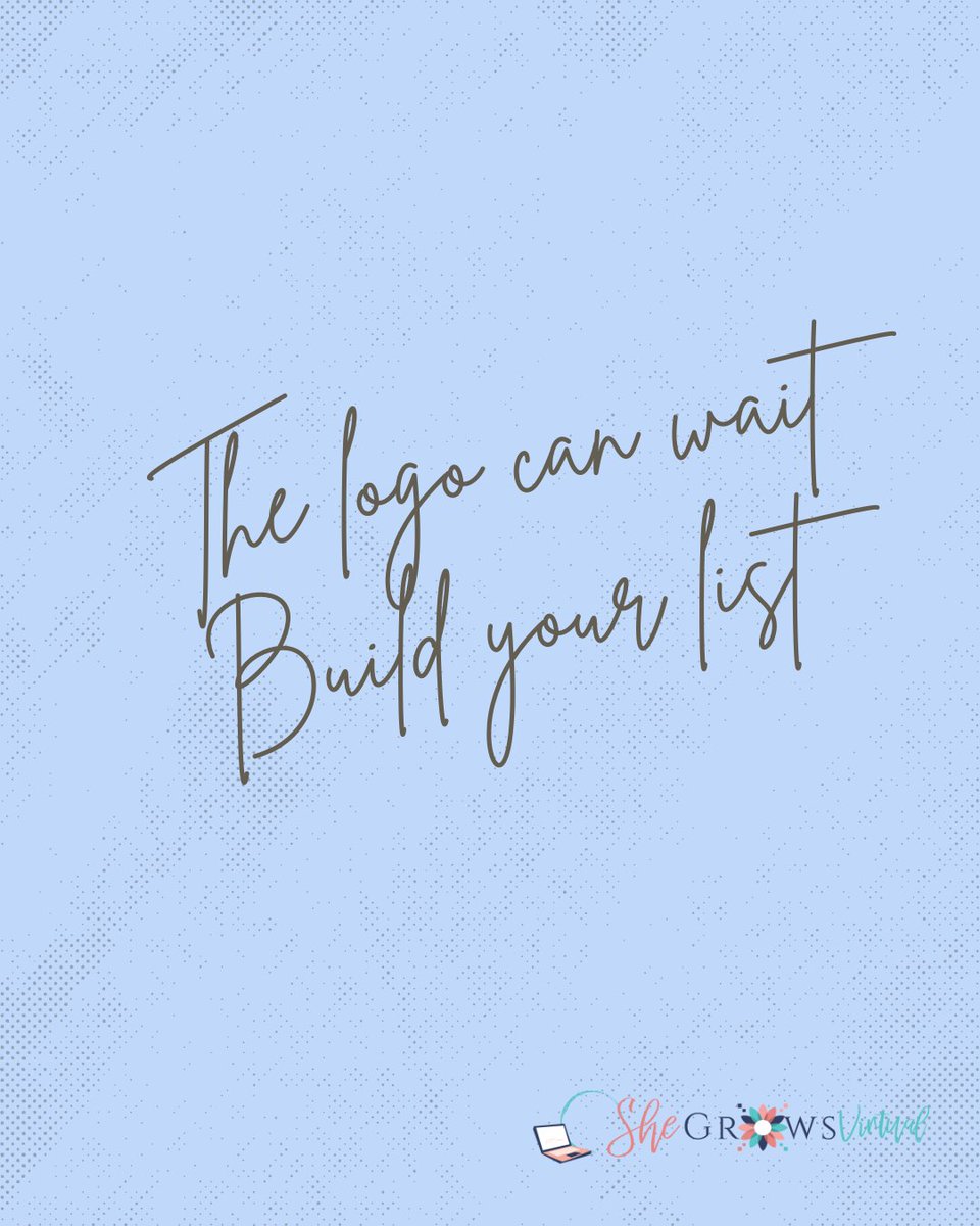 shegrowsvirtual's tweet image. Your logo won’t pay the bills.  The logo can wait! Build your list. Social media shifts, but your list is yours forever. Comment “LIST” if you’re ready to grow what actually makes sales.

#buildyourlist #emailmarketingtips #digitalproducts #onlinebusinessforwomen
