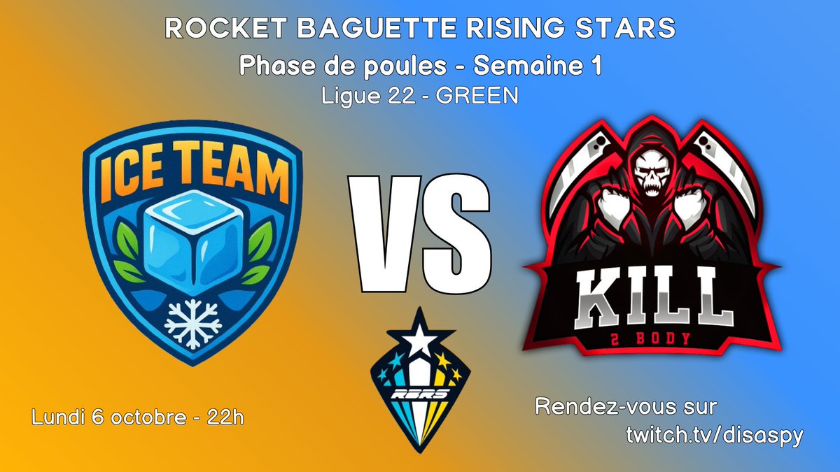 disaspy's tweet photo. Ce soir, match d'ouverture de la ligue 22 des #RBRS sur ma chaîne !

Ice Team vs Kill2Body https://t.co/GtE4btqpcw
