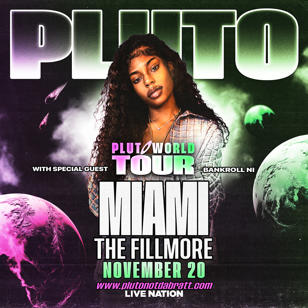 PLUTO WORLD 🪐 lands at #TheFillmoreMB on November 20! 💜 Lock in your tickets before they're gone! 🎟️→ livemu.sc/3KzKomR
