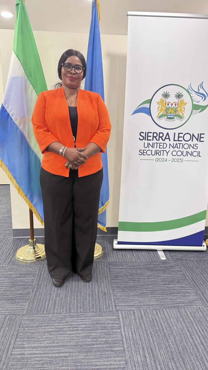 mogca_sl's tweet photo. During the debate on Women Peace &amp; Security today, I urged everyone to ‘invest in a future where women and girls live as equals, a future defined by peace, stability, and opportunity for every man, woman, boy, and girl’. https://t.co/OYTv1wBxyQ