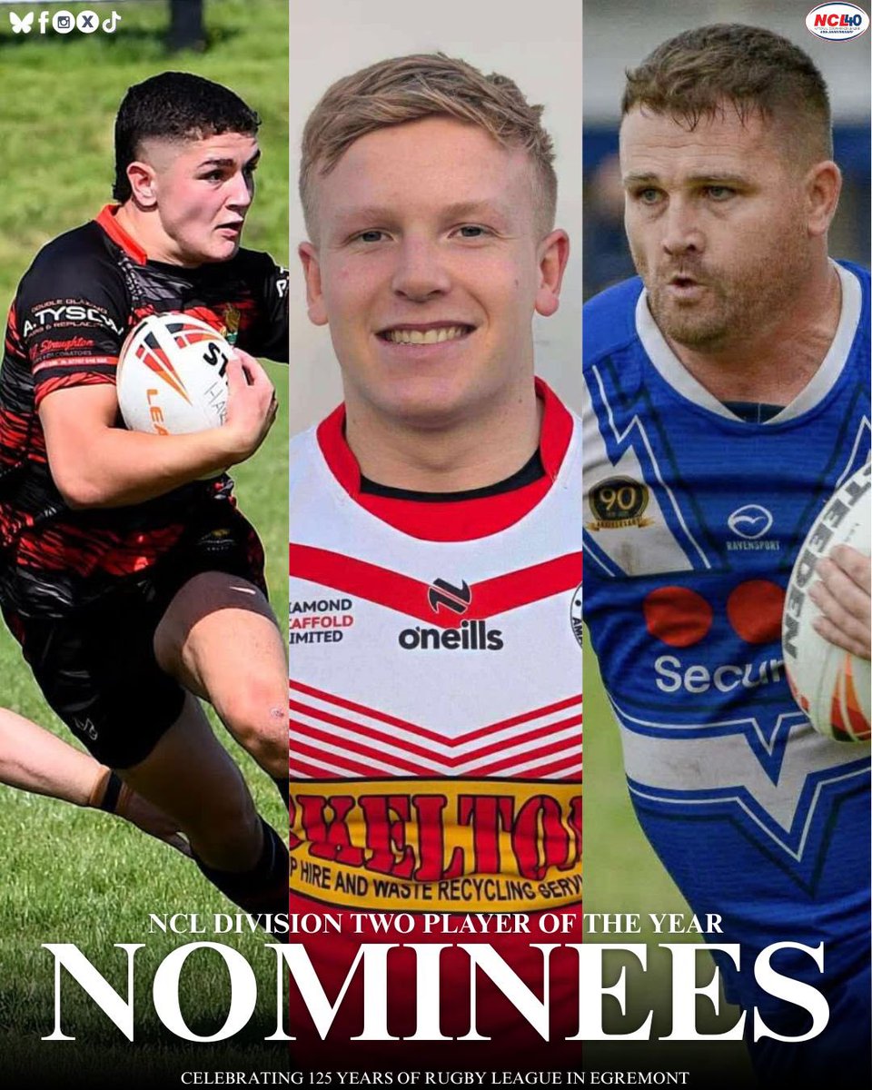 𝐍𝐂𝐋 𝐏𝐋𝐀𝐘𝐄𝐑 𝐎𝐅 𝐓𝐇𝐄 𝐘𝐄𝐀𝐑

Division Two Nominees
———————————
𝐅.𝐇𝐨𝐥𝐠𝐚𝐭𝐞 | <a href="/hensingham_arl/">Hensingham ARL</a>
𝐀.𝐂𝐫𝐚𝐰𝐟𝐨𝐫𝐝 | <a href="/EastLeedsRL1sts/">East Leeds ARLFC</a>
𝐂.𝐌𝐜𝐁𝐚𝐢𝐧 | <a href="/BarrowIslandARL/">Barrow Island ARLFC</a>

Congratulations to all the nominees from all of us at ‘The Mont’

#UpTheMont | #Since1900