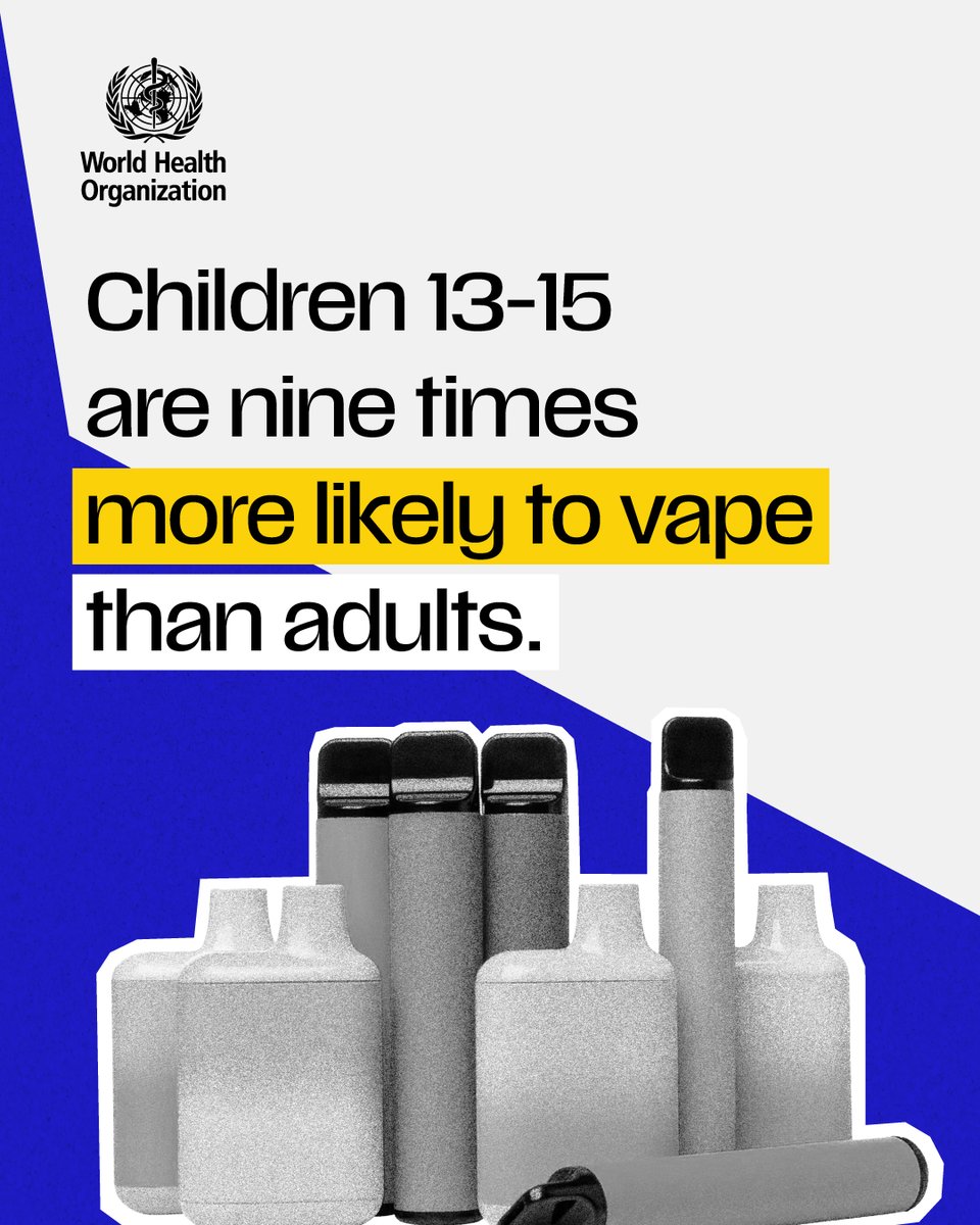 The tobacco industry is targeting our children.

15 million children (13–15 years) now use e-cigarettes
robbing them of youth, health and future bit.ly/46BQOui

#TobaccoExposed #NoTobacco