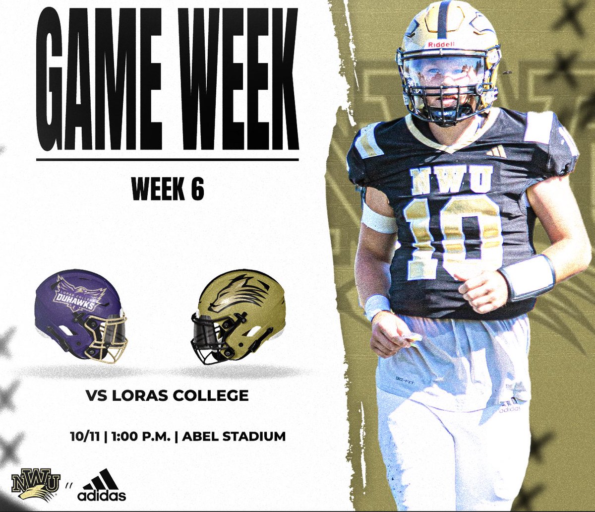 NWUFootball's tweet image. Homecoming!

Your P-Wolves are back at Abel this weekend as they defend their home turf against Loras College on homecoming.

#FAITH
#GAMEWEEK