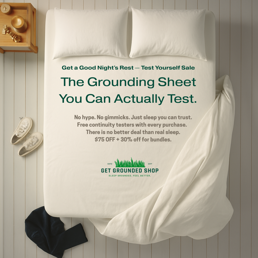 shopgetgrounded's tweet image. Unwind and rejuvenate with 25% off grounding bedsheets! Transform your sleep today! #RestfulSleep #GroundingSleep getgroundedshop.com/blogs/health-n…
