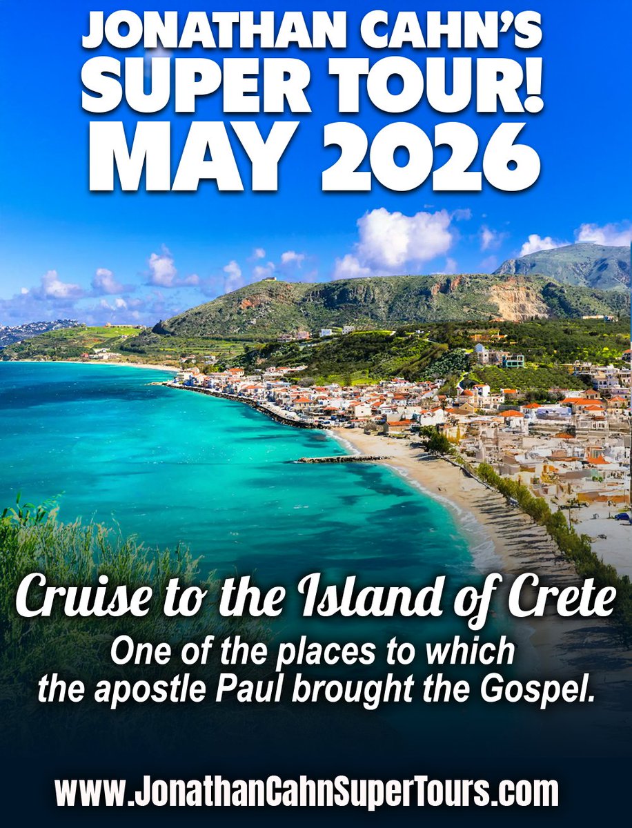 Jonathan_Cahn's tweet photo. One of the places to which the apostle Paul brought the Gospel.
🗓 May 12 to 20, 2026
Seats Are Limited – Reserve Your Seat Now!
👉To find out more - click here: https://t.co/PF7r447wcK
#jonathancahn #jonathancahnlatest #RevelationTour #JourneyWithJonathanCahn https://t.co/K8qsWY1862