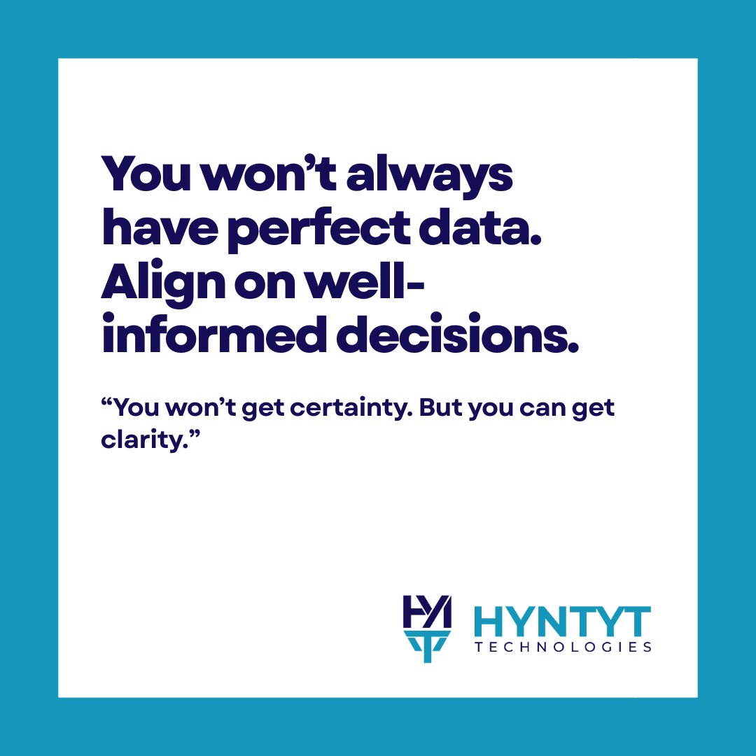 💬 “You won’t get certainty. But you can get clarity.”

Startups move fast. You won’t always have perfect data—but you can make aligned, well-informed decisions anyway.
That’s what product leadership is about.

hyntyt.tech

#ProductWisdom #DecisionMaking