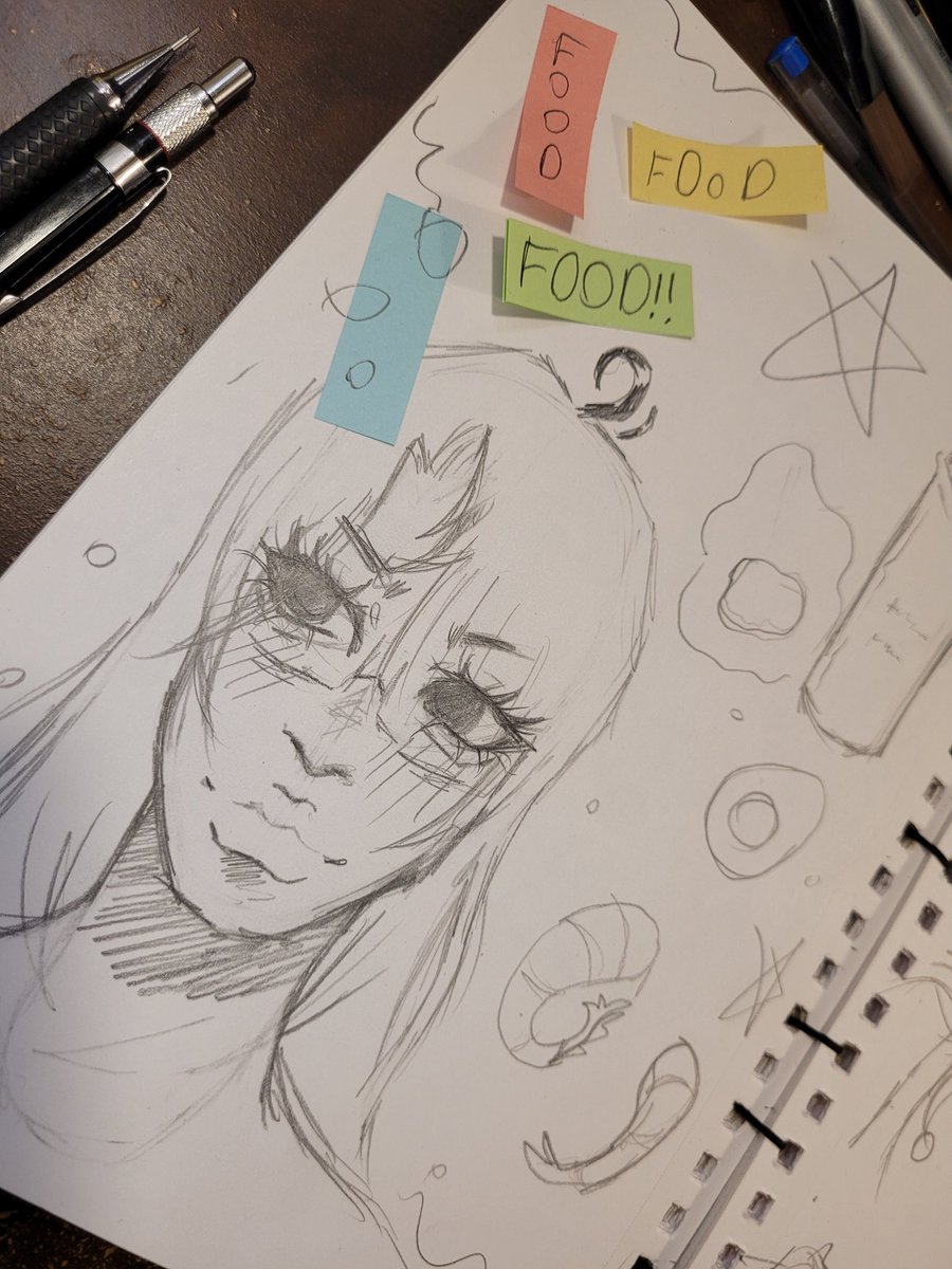Socks_Rockss's tweet photo. EVERY OTHER DAY IM WONDERING 🗣🔥💯‼️

°•☆Late night sketchbooking☆•°

#art #sketchdump #artoftheday #sketchbook #traditionalart #artpost #artcommunity #artistsonx #animeart #illustration #smallartist #supportartists #artshare #artdiscover #drawing #blackartist https://t.co/LoTNRKfXqO