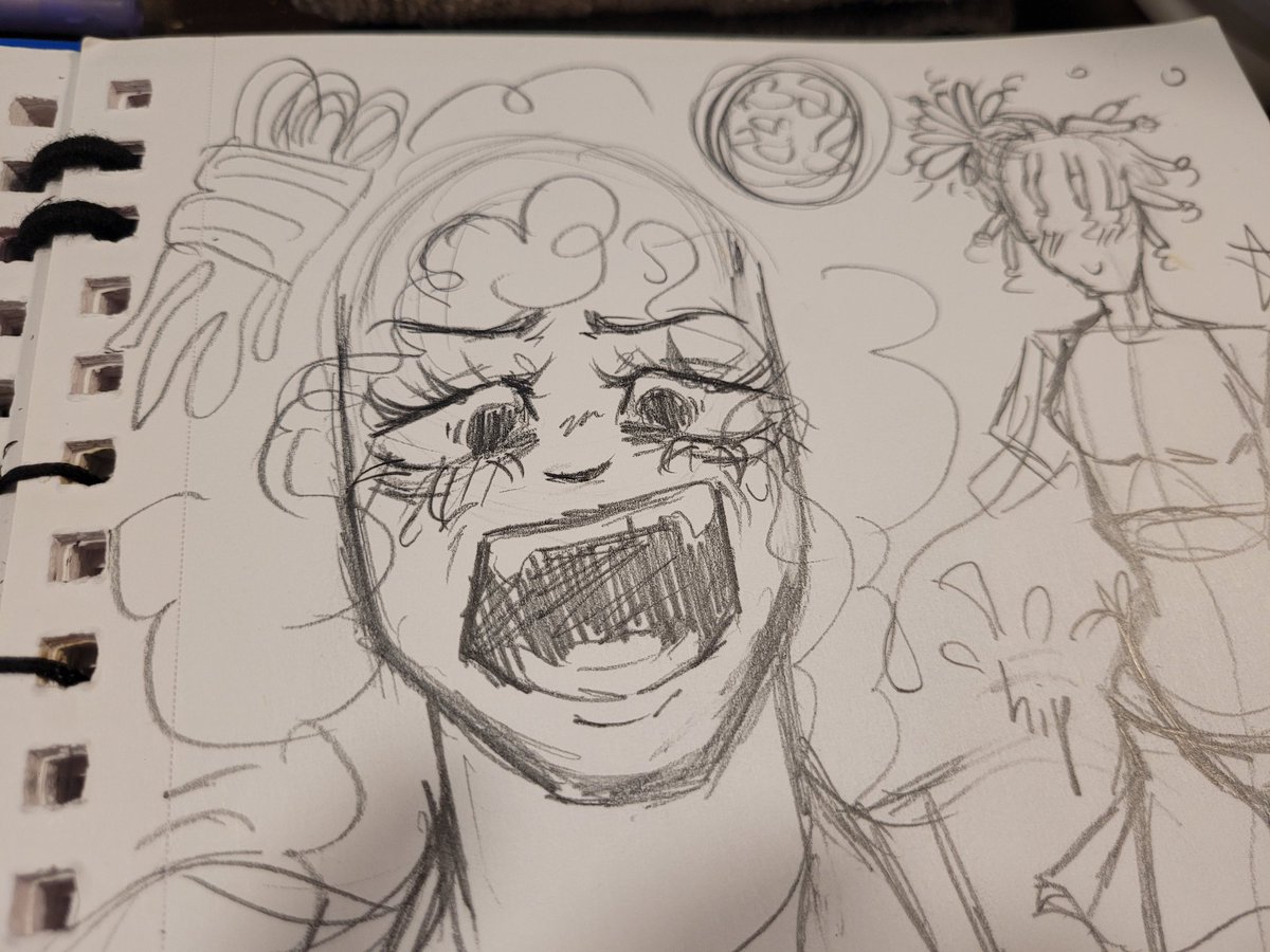 Socks_Rockss's tweet photo. EVERY OTHER DAY IM WONDERING 🗣🔥💯‼️

°•☆Late night sketchbooking☆•°

#art #sketchdump #artoftheday #sketchbook #traditionalart #artpost #artcommunity #artistsonx #animeart #illustration #smallartist #supportartists #artshare #artdiscover #drawing #blackartist https://t.co/LoTNRKfXqO