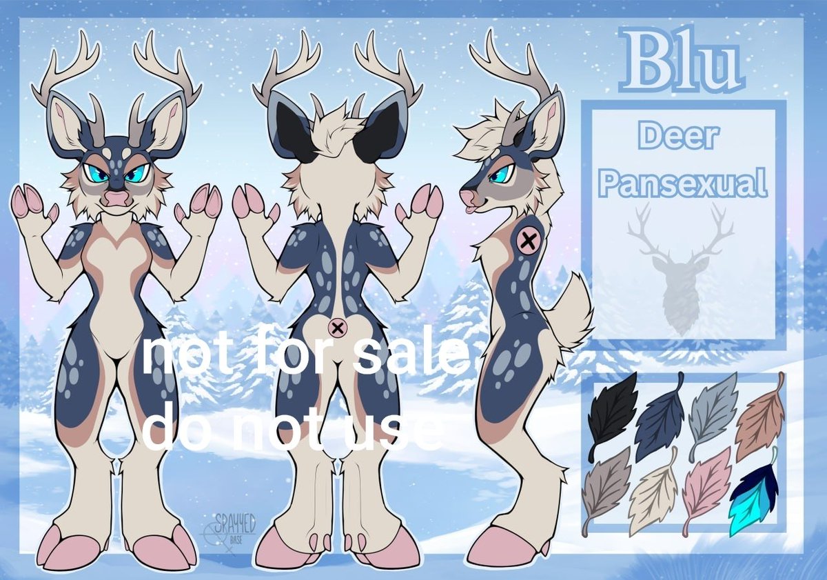 Custom design for <a href="/FluffyTy19/">Tyler</a> cus we always need more deer OCs

Base by @/ spayyed on insta
Design by me