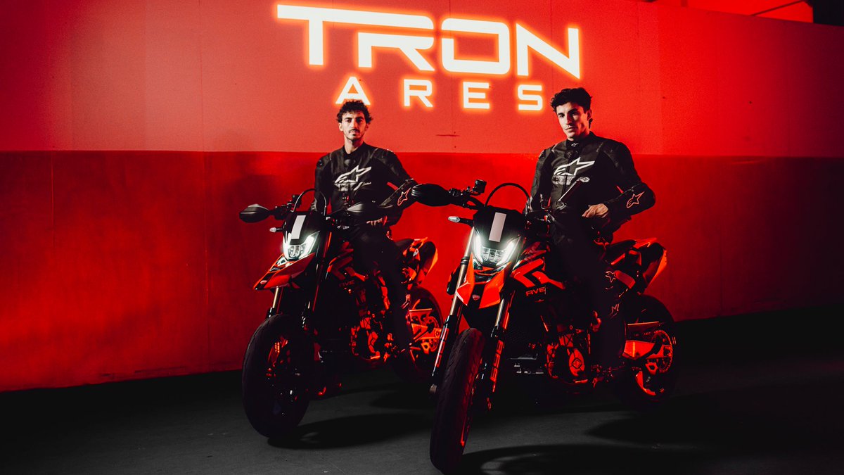 Ducati ignites the screen of Tron: Ares.
<a href="/marcmarquez93/">Marc Márquez</a> and <a href="/PeccoBagnaia/">Pecco Bagnaia</a> are ready to enter a new dimension. Are you?
 
Only in theatres and IMAX October 10.
Book your seat now.