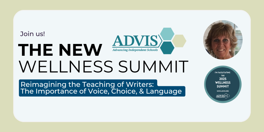 Schoolwide's tweet photo. We're excited that @pollack_pat, Schoolwide’s National Senior Director of Professional Learning Partnerships, is leading “Reimagining the Teaching of Writers” at the #ADVIS Wellness Summit on 10/21, helping educators reignite student voice &amp; joy in writing! ✏️
#LiteracyLeadership https://t.co/d7Ni9DgTco