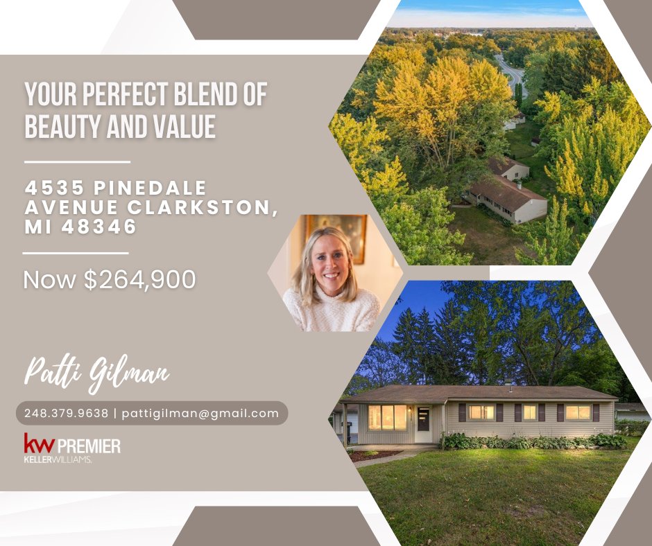 PattiGilman's tweet image. 📷 Your Perfect Blend of Beauty and Value 📷
This Clarkston home delivers thoughtful updates and modern warmth—from its gourmet-inspired kitchen to inviting outdoor areas. Affordable luxury made easy.
#ClarkstonLiving #RefreshedPrice #SmartBuy #ModernComfort #PattiGilmanHomes