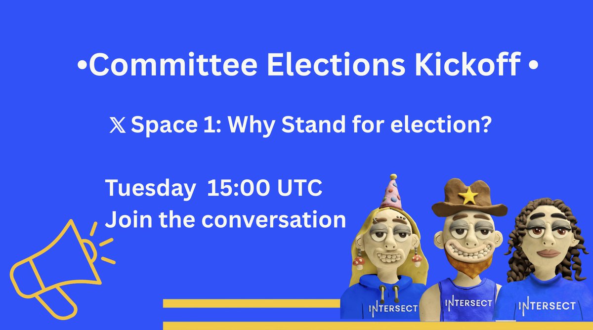 IntersectMBO's tweet image. Ever thought about putting your name forward for an Intersect Committee seat? 👀

Join @lara_bcw @LallyMcClay  @Tmacqt87
for our first X Space this week: x.com/i/spaces/1ynJO…

 “Why Stand for Election?”

We’ll cover what committees do, why they matter, and how to play a part.