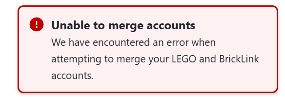 kizzafreak's tweet photo. @BrickLink Trying to log in but I hadn't merged my account yet and it won't let me merge my Bricklink and LEGO accounts.  No idea if it's site outage due to popular demand, or there's actually something wrong with my account... https://t.co/guk9MYfzC8