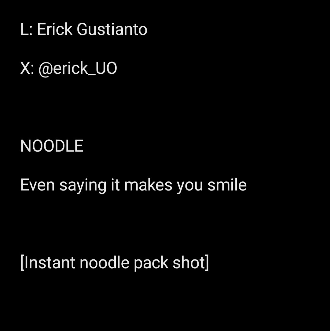 Try it ;) - One Minute Brief of the Day: Create posters to advertise #InstantNoodles for #NationalNoodleDay 🍜
<a href="/OneMinuteBriefs/">One Minute Briefs ⏱️</a>