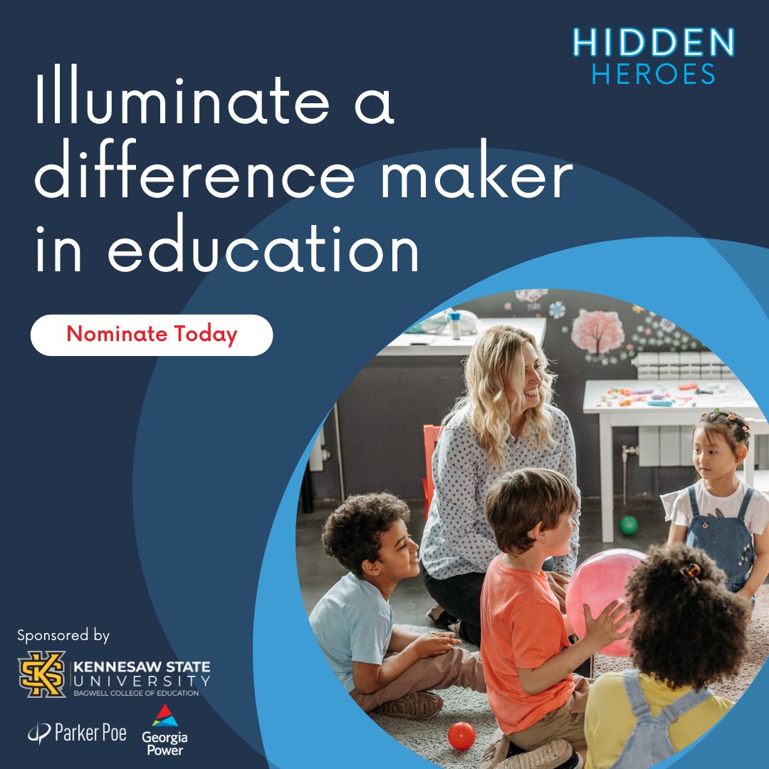 Nominations are open for <a href="/GLISI/">GLISI</a>'s annual Hidden Heroes! Open to all Georgia education professionals. Illuminate the difference-makers from your school community today hiddenheroes.glisi.org/2025  
#MostNobleProfession #SupportPublicEducation #KennesawStateUniversity