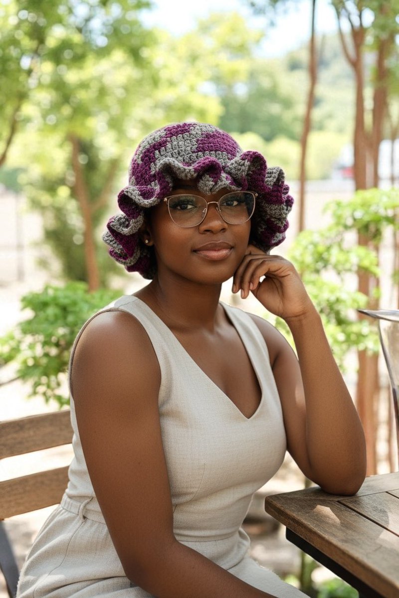 Simply__Kym's tweet photo. Crochet ruffled hats available 💕 https://t.co/pEQ4OMksj8
