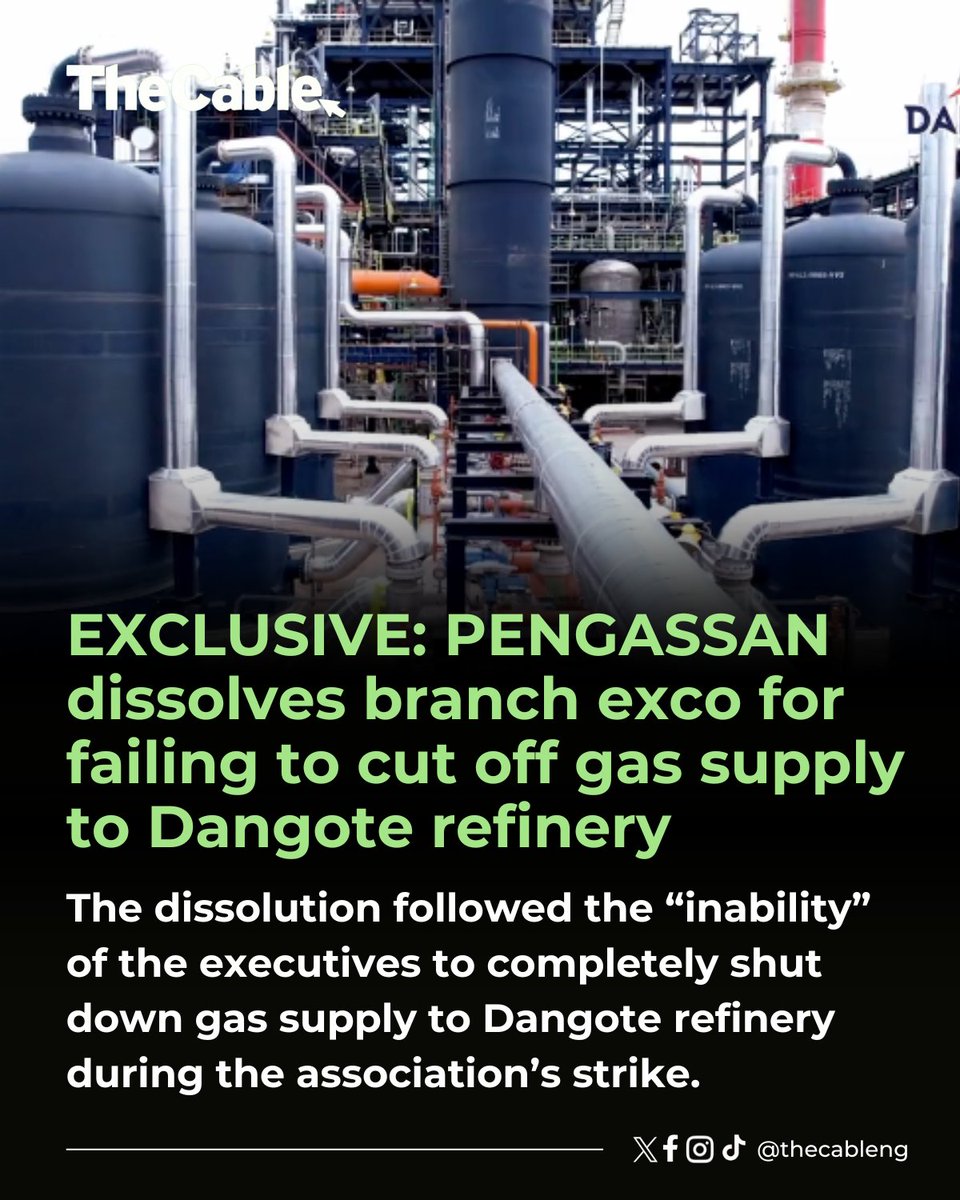 EXCLUSIVE: PENGASSAN dissolves branch leadership 

The dissolution followed the “inability” of the executives to completely shut down gas supply to Dangote refinery during the association’s strike.