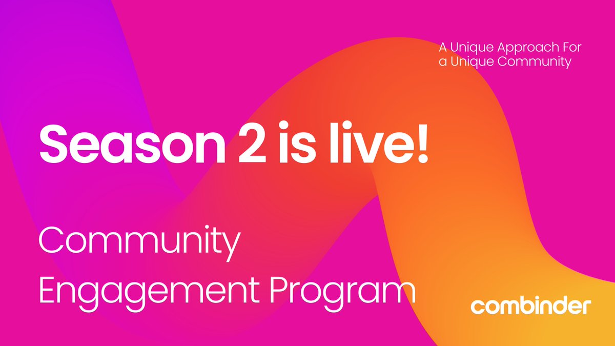 Community Engagement Program Season 2 is live!

A unique way to earn rewards for your creativity, contributions, and impact in the Combinder ecosystem.

Bigger rewards. Clear rules. No ceiling for top contributions.

Details: combinder.notion.site/community-enga…