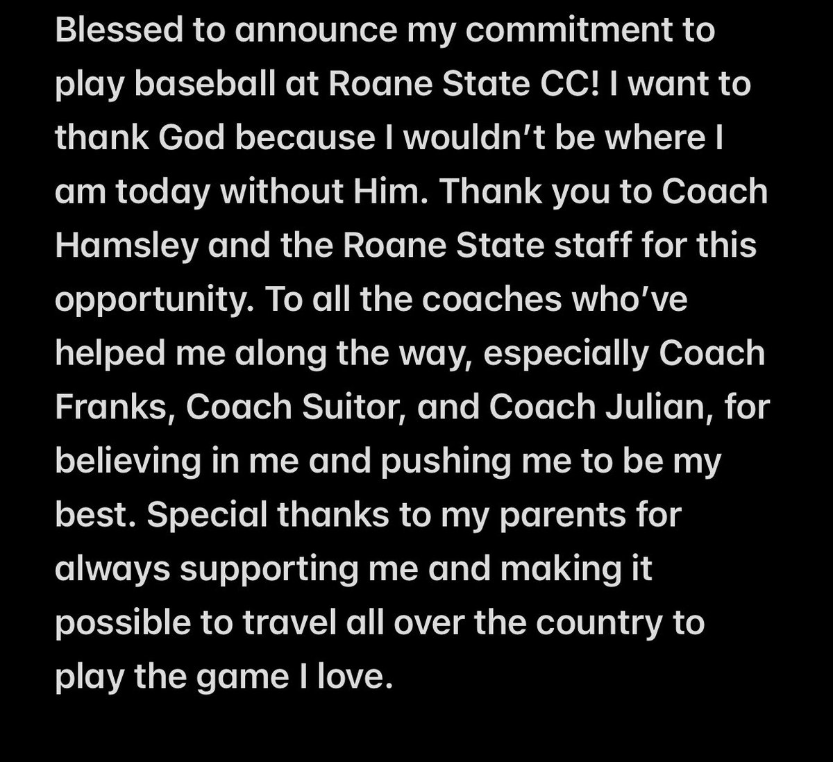 Committed! <a href="/RSCCBaseball/">Roane State Baseball</a> 🔴🔵